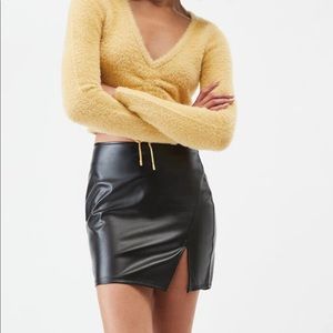 LA hearts leather skirt